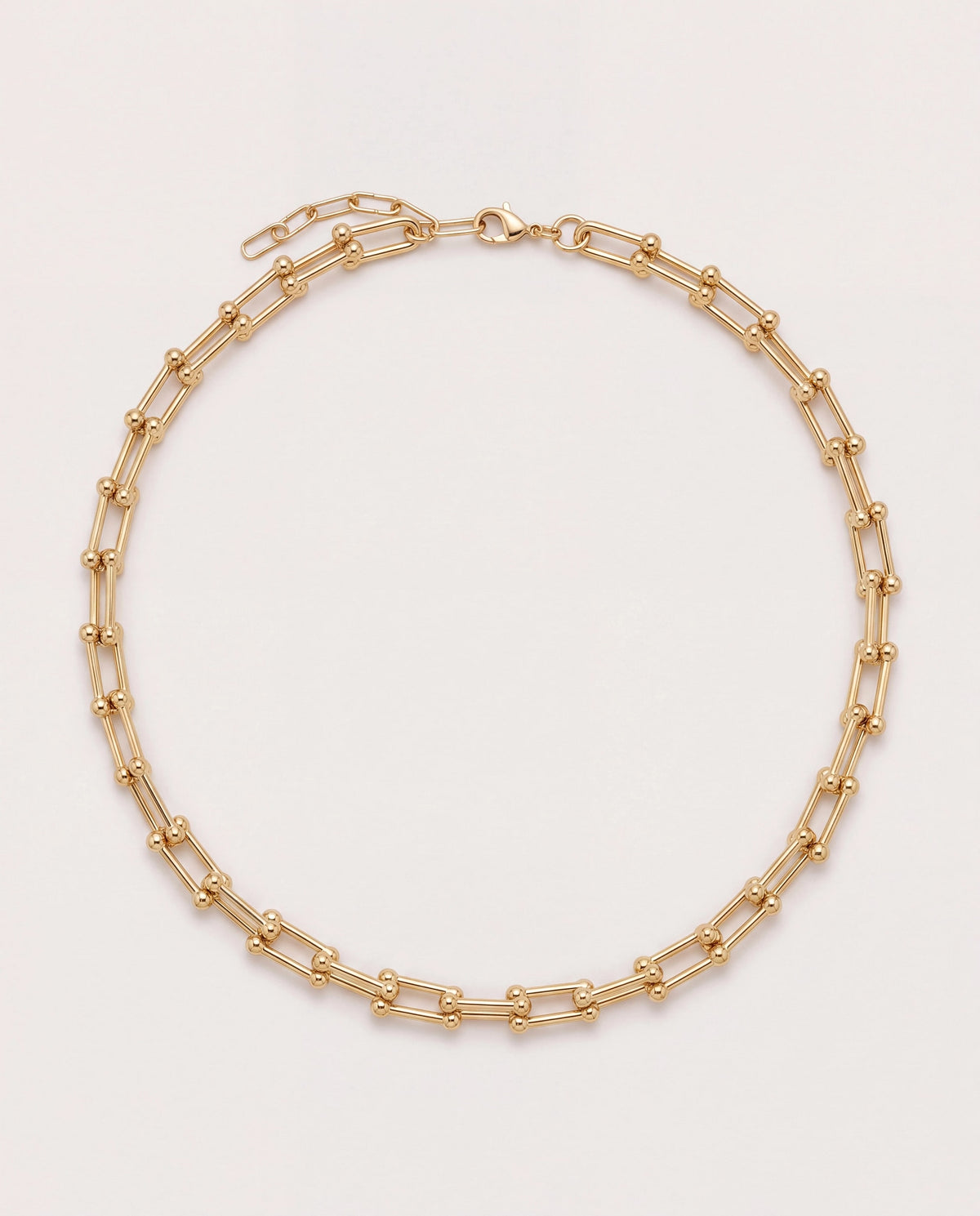 Gold $|& iishii Designs U-Link Chain Necklace - Hanger Detail
