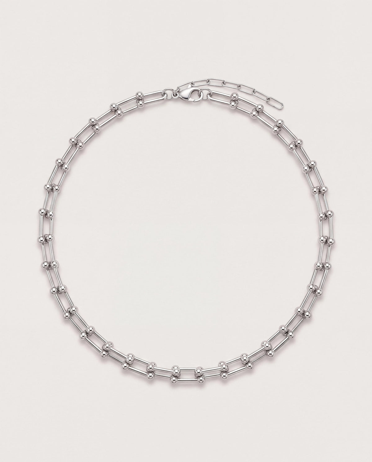 Silver $|& iishii Designs U-Link Chain Necklace - Hanger Detail