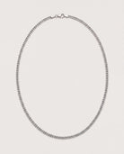 Silver $|& iishii Designs Polished 4mm Cuban Link Chain - Hanger Back