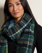 Trekking Green $|& Echo Hiking Plaid Boucle Scarf - SOF Full Front