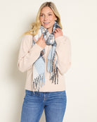 Cream $|& Echo Hiking Plaid Boucle Scarf - SOF Front