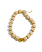 Beige $|& Sahira Pebbles Beige Beaded Necklace - VOF Detail