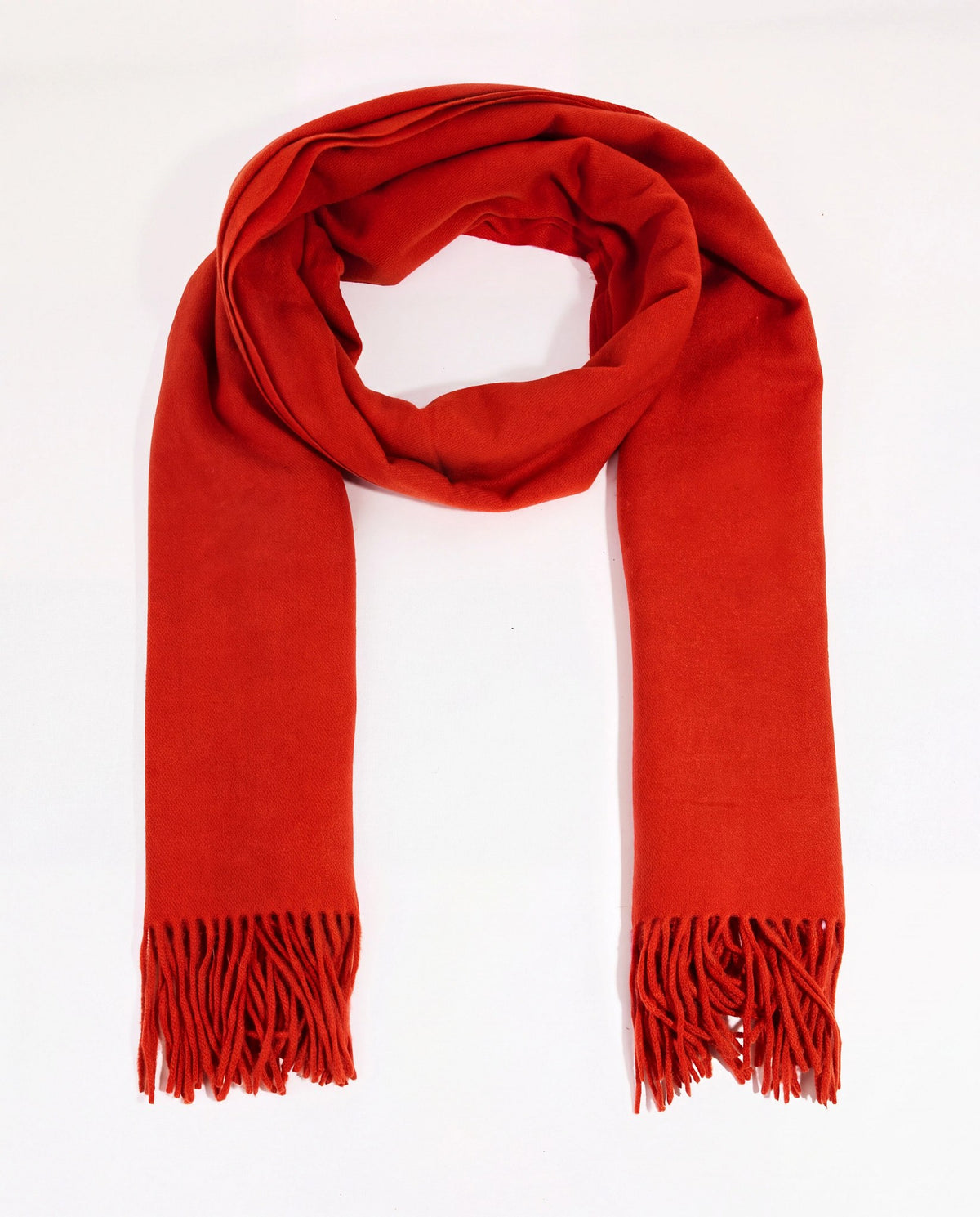 Red $|& Fame Accessories Solid Scarf - VOF Detail