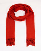 Red $|& Fame Accessories Solid Scarf