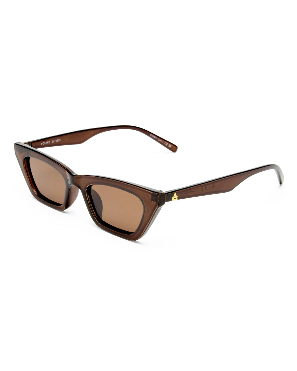 Espresso $|& AIRE Polaris Sunglasses - Hanger Front