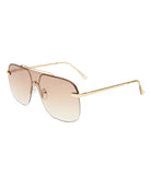 Bright Gold $|& AIRE Venatici Sunglasses - Hanger Front