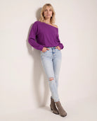 Amethyst $|& SEAS Brooksville One Shoulder Sweatshirt - UGC On Fig