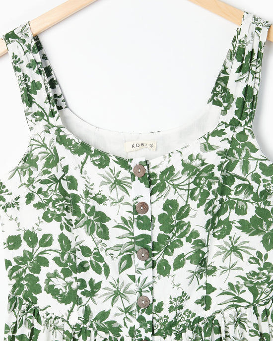 Green $|& Kori America Lovely Floral Sundress - Hanger Detail