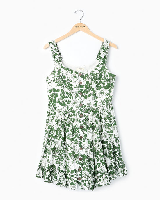 Green $|& Kori America Lovely Floral Sundress - Hanger Front
