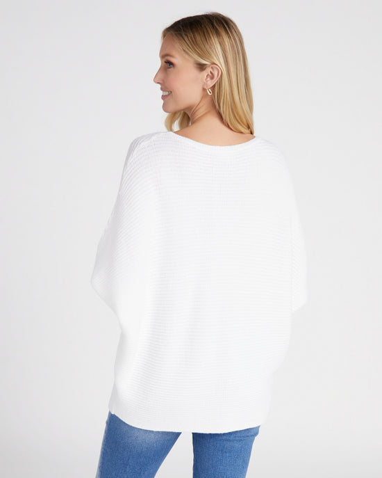 Off White White $|& Hem & Thread Oversize Dolman Sleeve Sweater - SOF Back