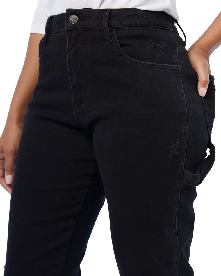 Black $|& Ceros Jeans High Rise Carpenter Jean - SOF Detail