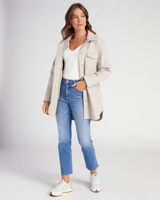 Heather Oat $|& Gentle Fawn Wesley Jacket - SOF Full Front