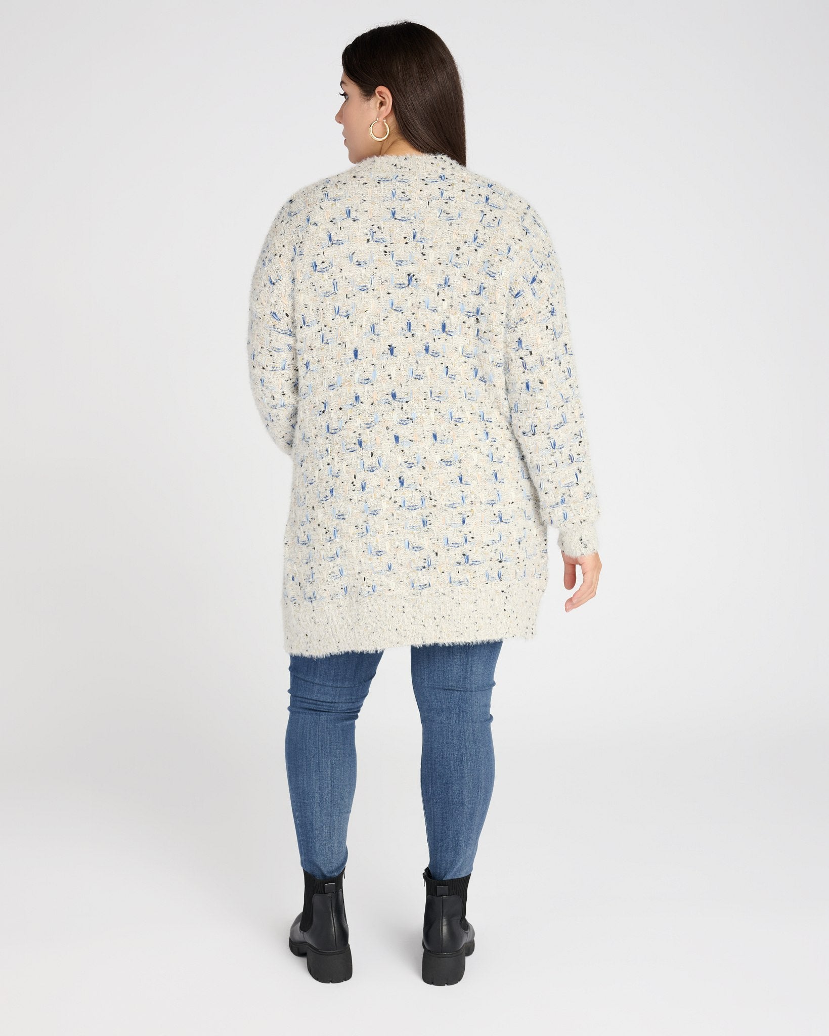 Plus Size Open Front 2 Pocket Cardigan