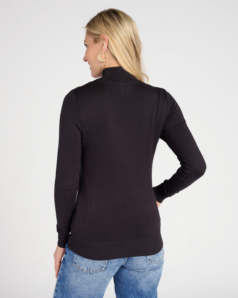Black $|& b.young Pimba Button Jumper - SOF Back