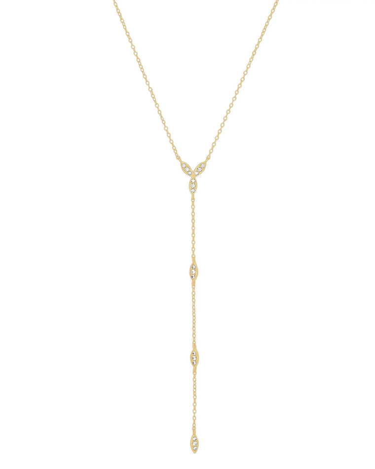 Gold $|& fyb jewelry Chiara Lariat - VOF Front