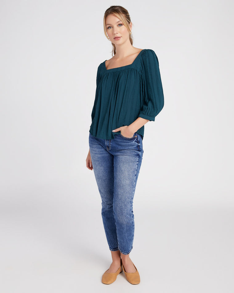 Rainforest $|& Gentle Fawn Rosa Solid Woven Top - SOF Full Front
