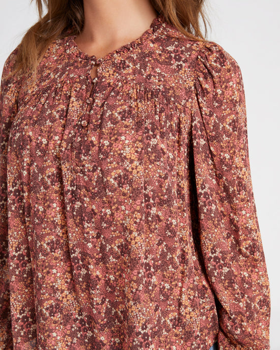 Sienna Ditsy $|& Gentle Fawn Evie Printed Long Sleeve Woven Top - SOF Detail