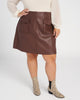 Faux Leather Mini Skirt in Plus