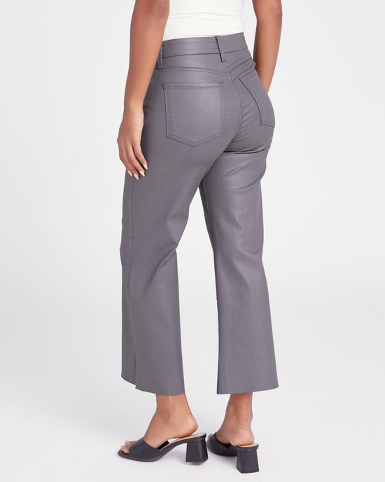 Grey $|& Kut From The Kloth Meg High Rise Fab Ab Coated Wide Leg - SOF Back