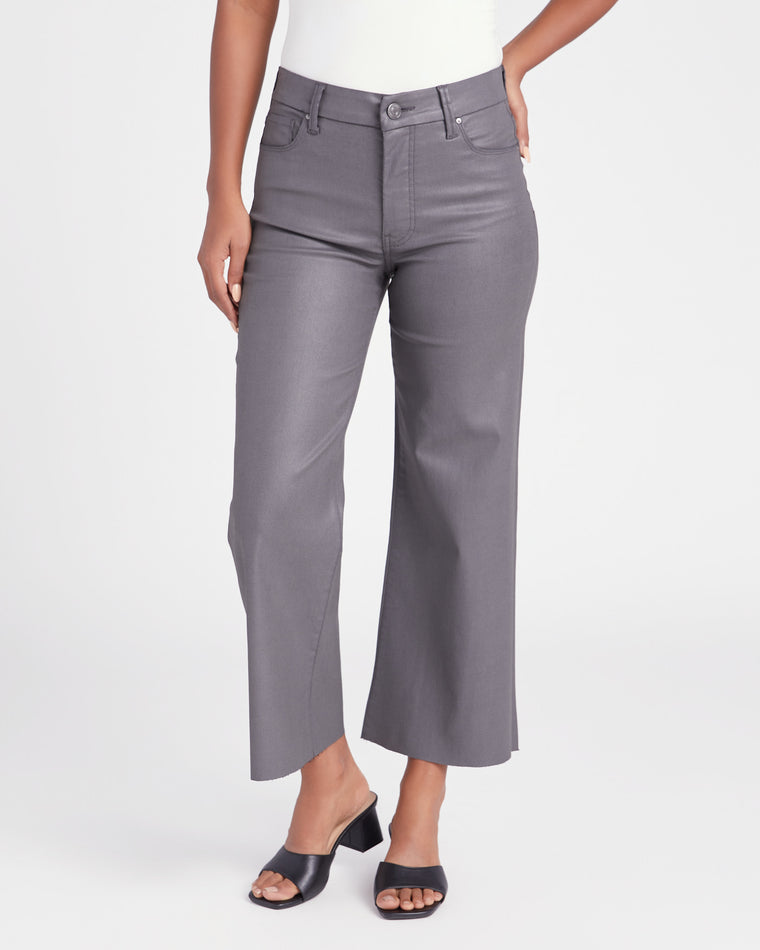 Grey $|& Kut From The Kloth Meg High Rise Fab Ab Coated Wide Leg - SOF Front