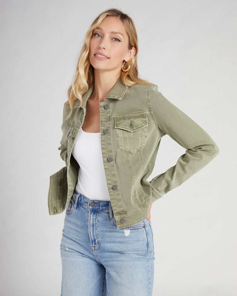 Olive $|& Kut From The Kloth Julia Jacket - SOF Front