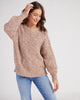 Textured Flecked Ribbed Sweater