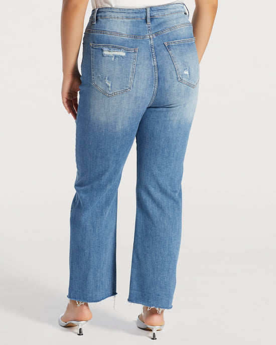 Medium Wash $|& Risen Jeans High Rise Vintage Straight - SOF Back