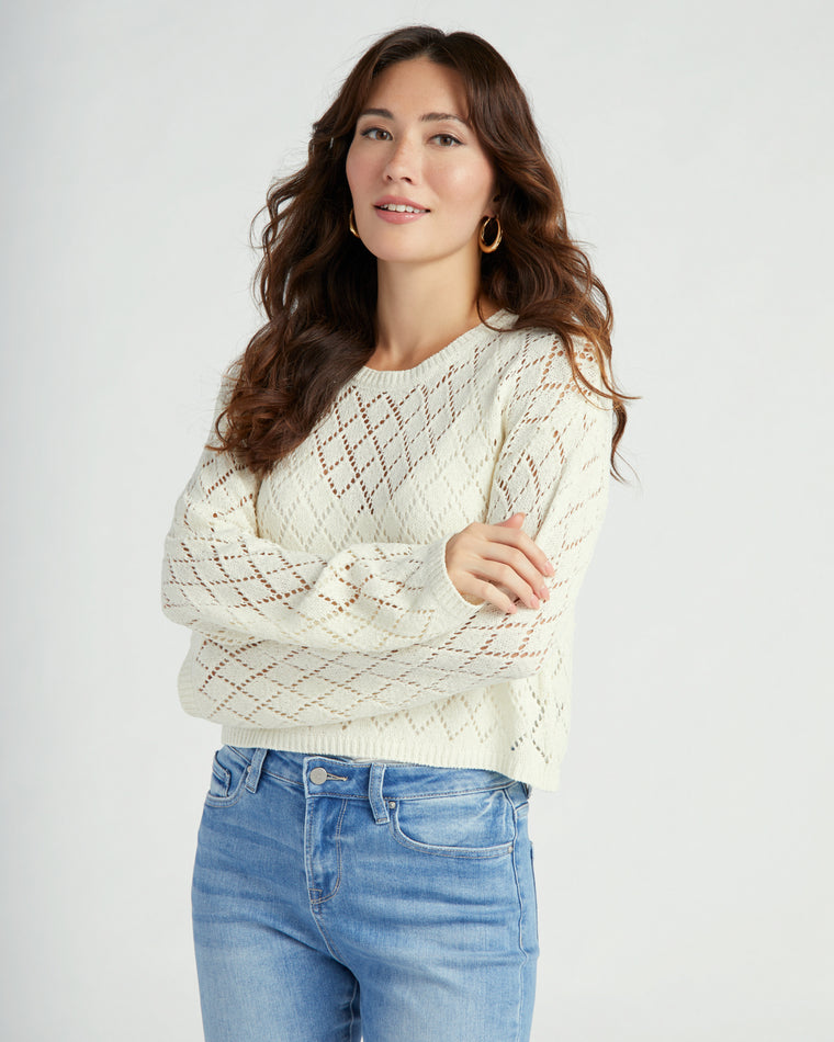 Sandstone $|& Z Supply Makenna Cropped Sweater - SOF Front