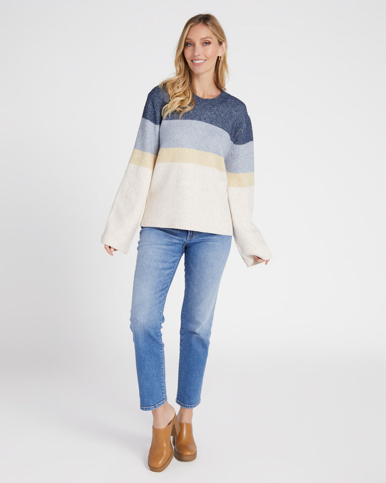 Blue Stone $|& Z Supply Sawyer Stripe Pullover Sweater - SOF Full Front