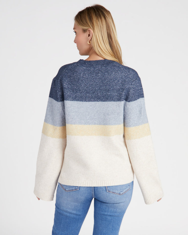 Blue Stone $|& Z Supply Sawyer Stripe Pullover Sweater - SOF Back