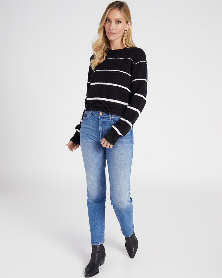 Black $|& Z Supply Milan Stripe Sweater - SOF Full Front