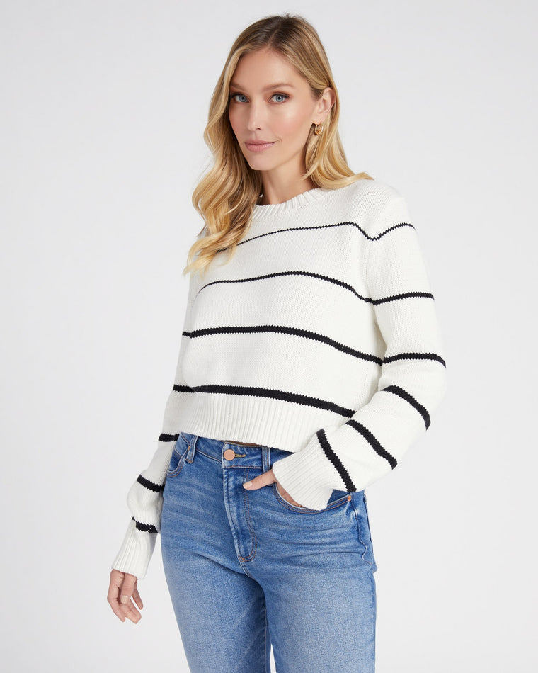 Natural $|& Z Supply Milan Stripe Sweater - SOF Front