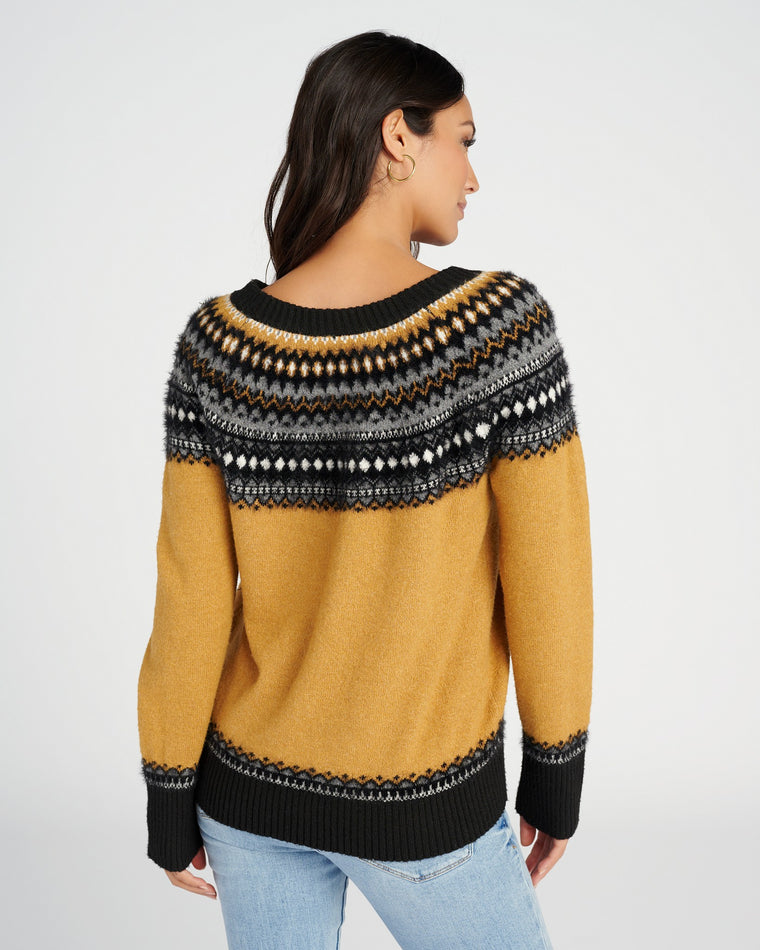 Marigold $|& Tribal Long Sleeve Jacquard Sweater - SOF Back
