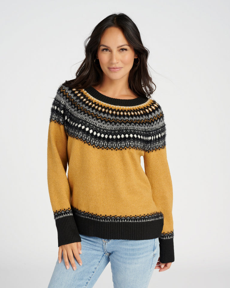 Long Sleeve Jacquard Sweater