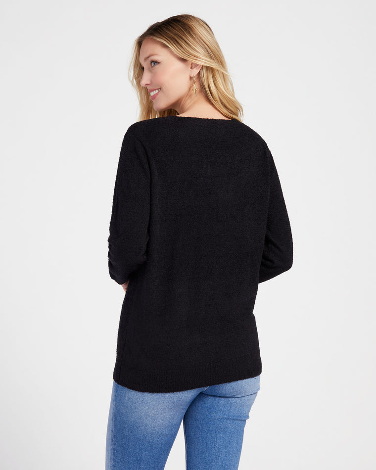 Black $|& Search For Sanity Cozy Crew Neck Pullover - SOF Back