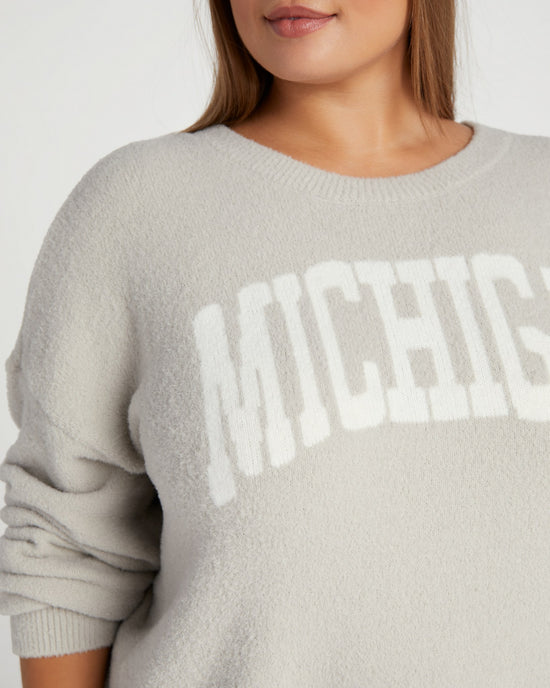 Grey/White Light Grey $|& Thread & Supply Michigan Sweater - SOF Detail