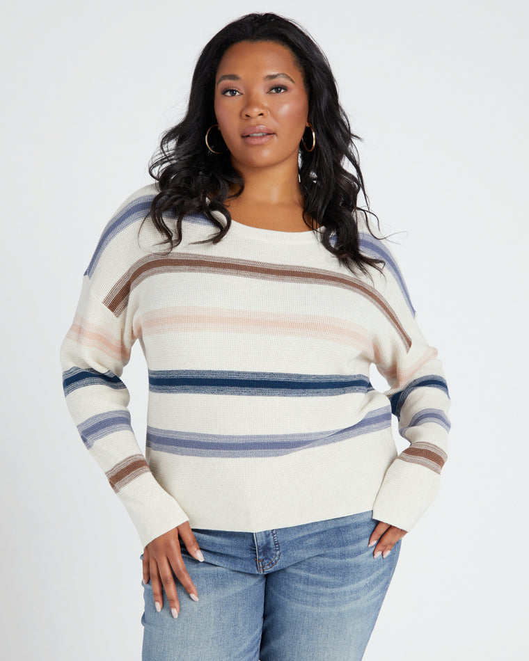 Multi Heather Stripe $|& Thread & Supply Lilly Sweater - SOF Front