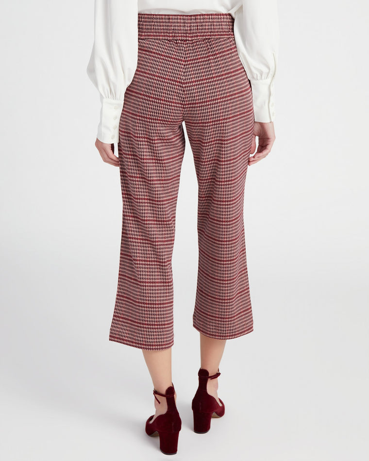 Mulberry Multi Houndstooth Pink $|& Liverpool Mabel Wide Leg Pant - SOF Back