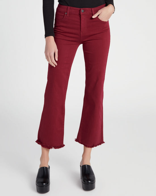 Red Velvet $|& Liverpool Hannah Crop Flare - SOF Front