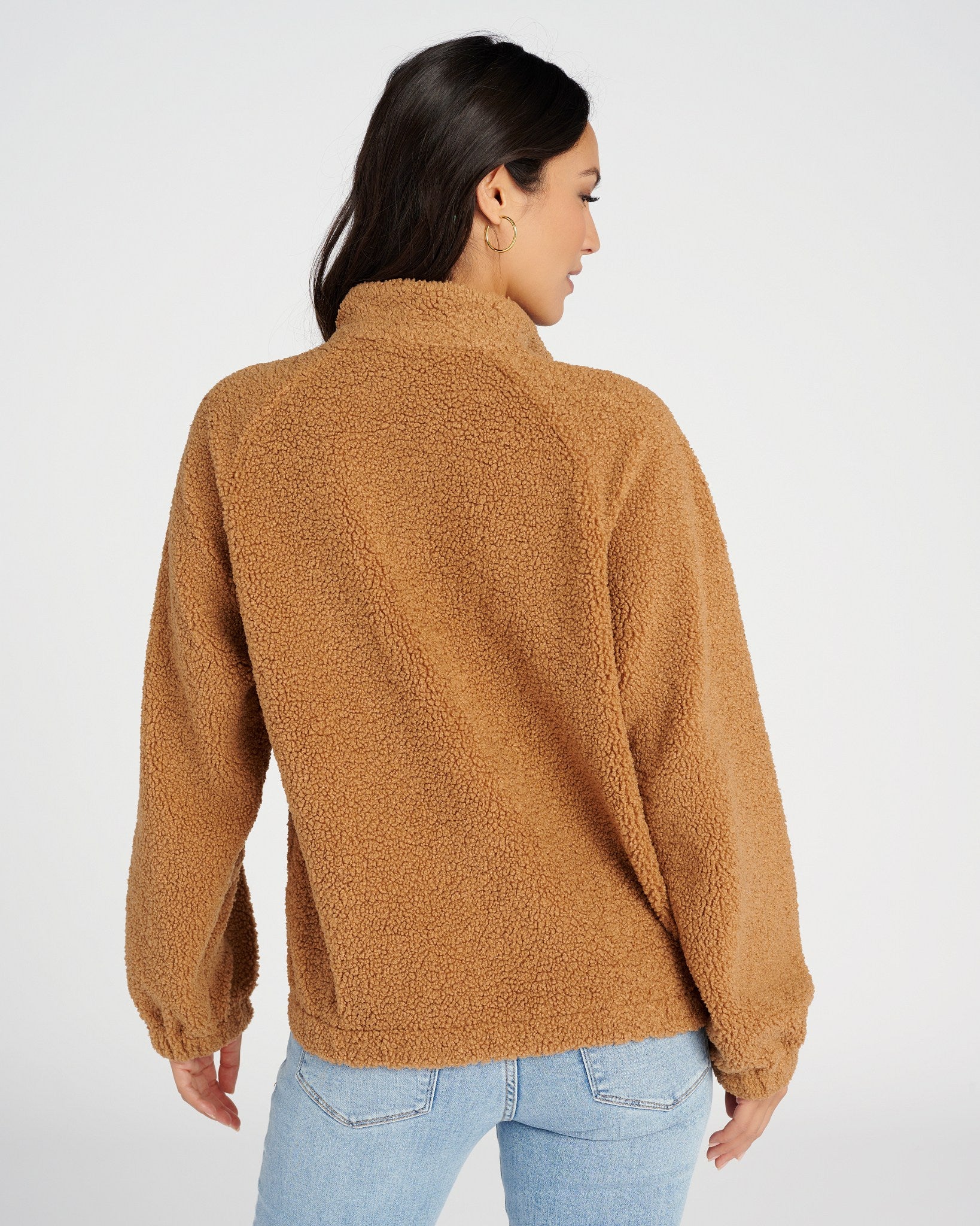 Sherpa pullover hot sale brown