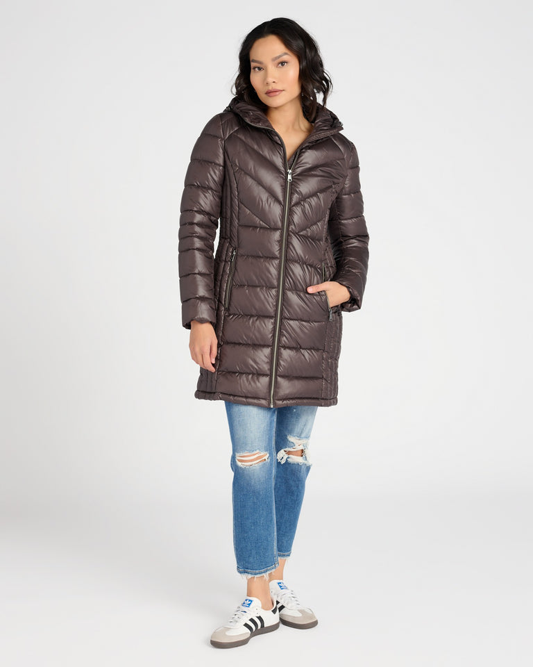Hooded Packable Puffer Coat