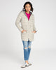 Hooded Packable Puffer Coat with Drawcord Waist