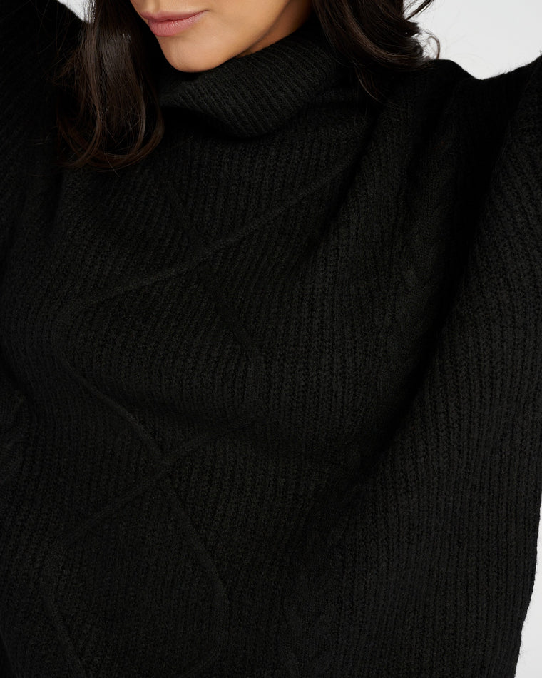 Black $|& The Normal Brand Monterosa Turtleneck Sweater - SOF Detail