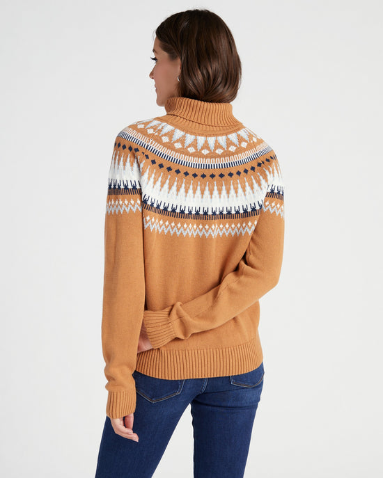 Camel $|& The Normal Brand Oslo Fairisle Sweater - SOF Back