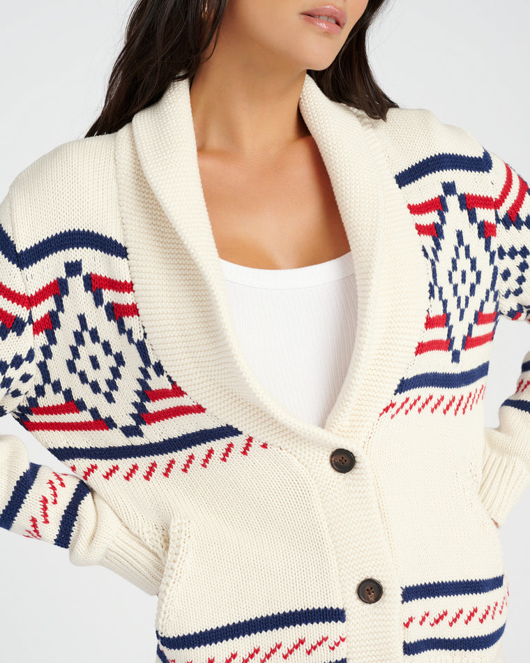 Cream Multi $|& The Normal Brand Alpine Heritage Cardigan - SOF Detail