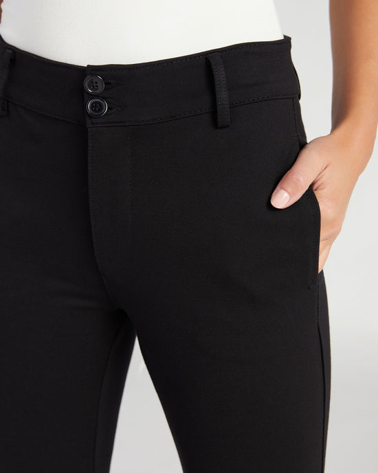 Ponte Black $|& Lola Jeans Elliott Slim Straight Trouser - SOF Detail
