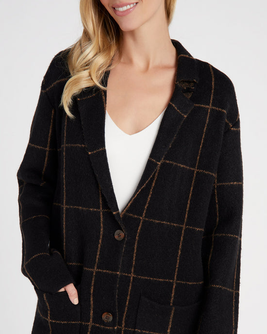 Black $|& Saltwater Luxe Lorelei Sweater Jacket - SOF Detail