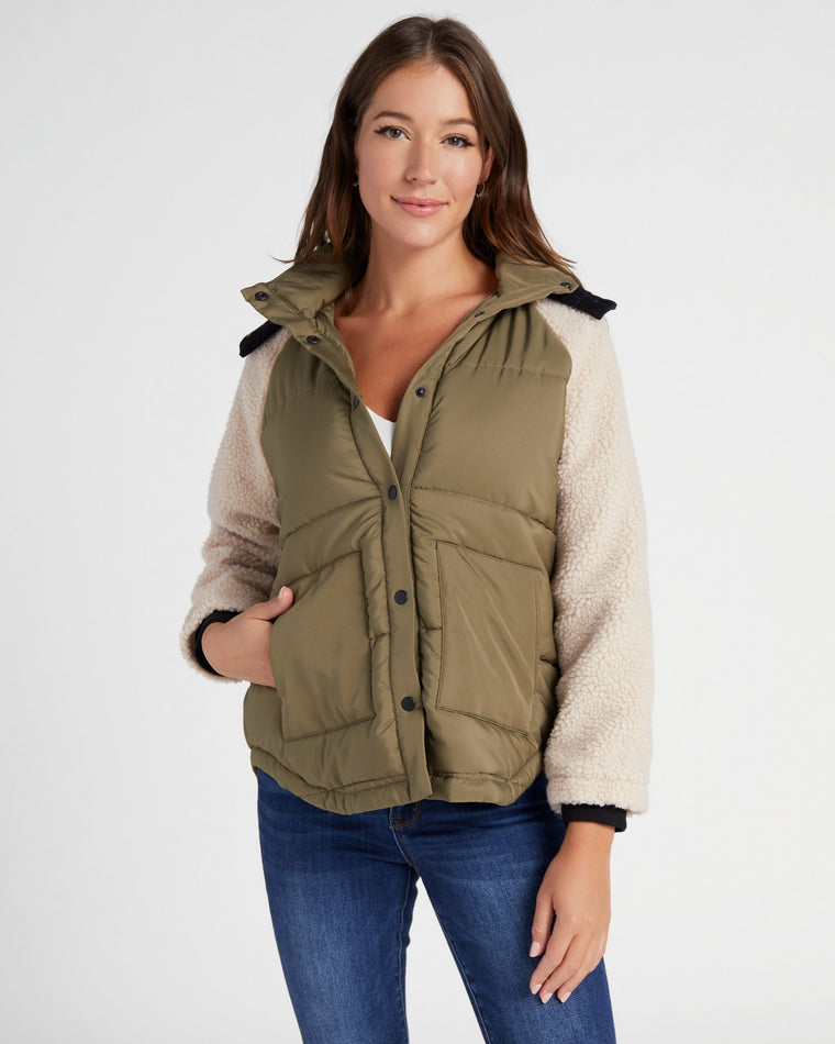 Olive $|& Saltwater Luxe Bezi Jacket - SOF Front