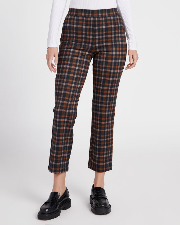 Cottage Check Brown $|& Sanctuary Carnaby Kick Crop - SOF Front