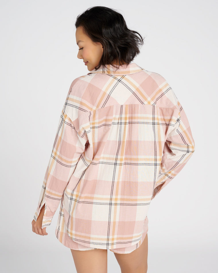 Natural $|& Z Supply Lounge Out West Plaid Shirt - SOF Back